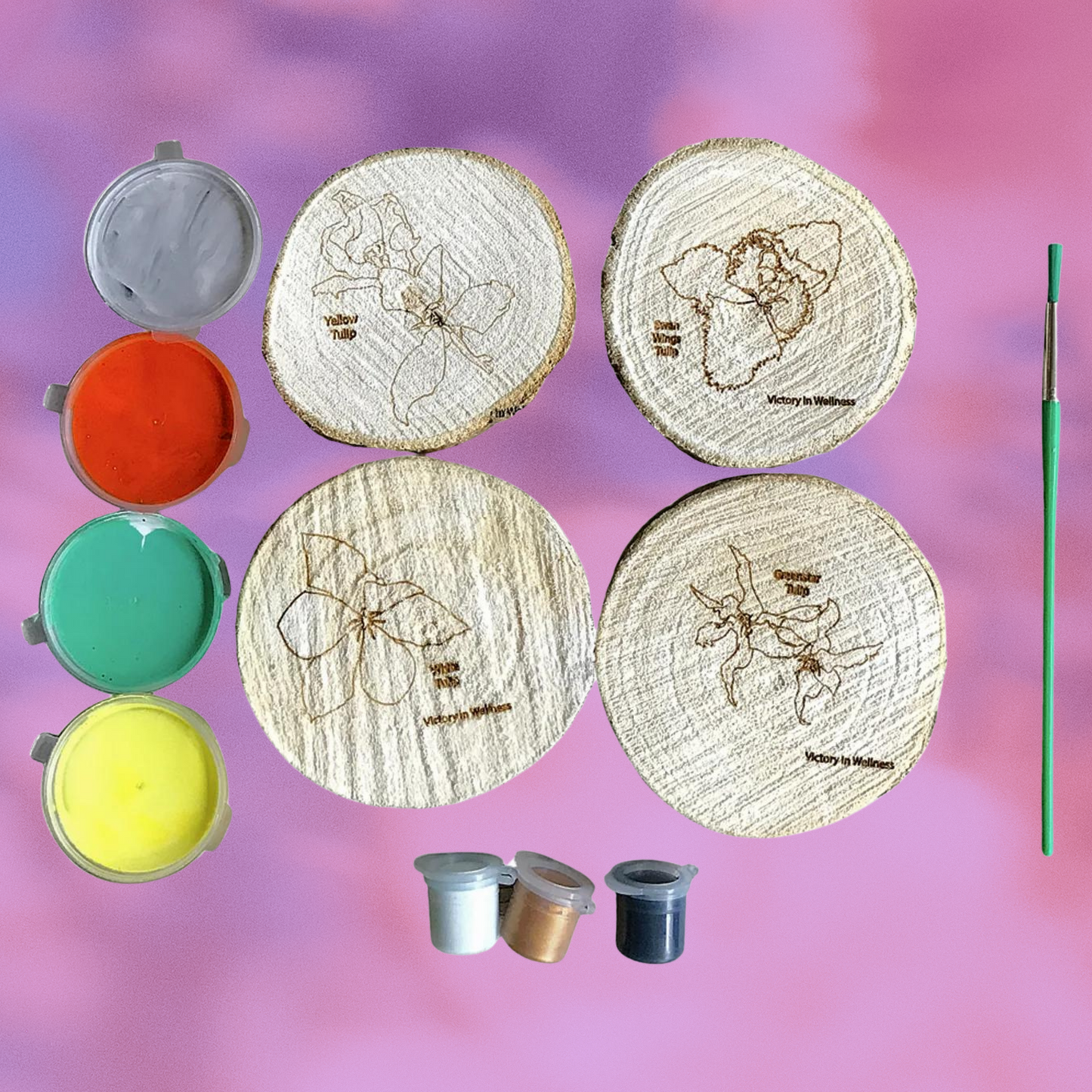 Botanical Willow Colouring Coasters — photo 5