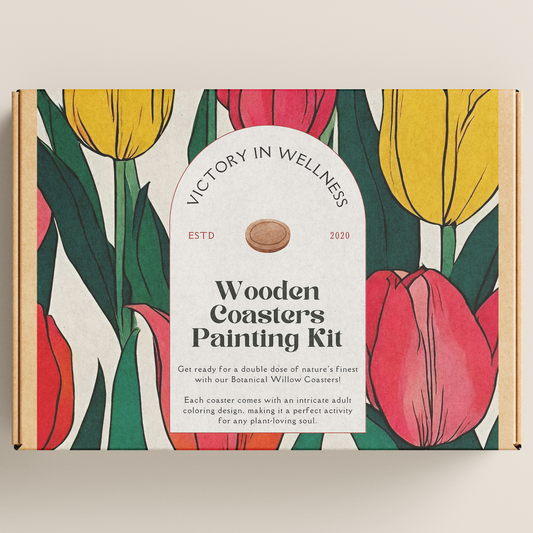 Botanical Willow Colouring Coasters