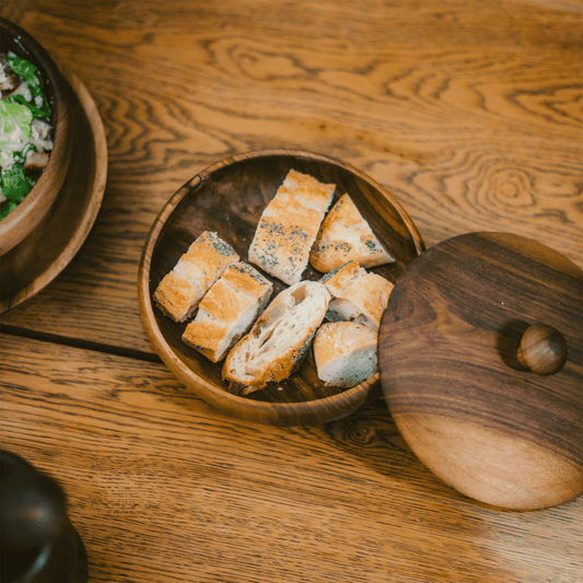 Handmade Walnut Wooden Bowls Set – Solid Wood Serving Bowls — photo 2