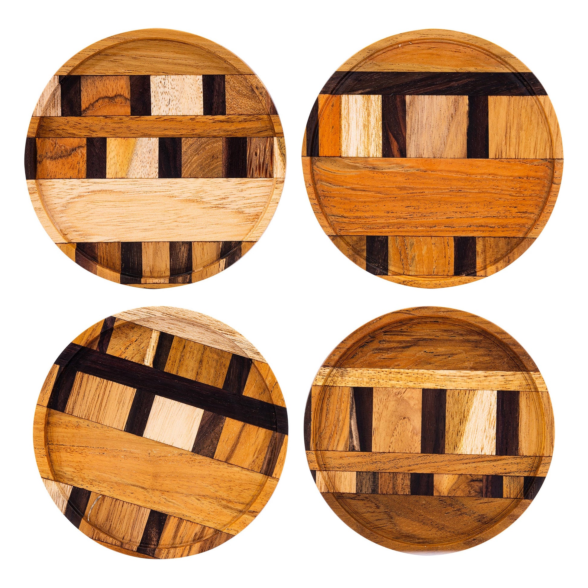 Unique Handmade End Grain Wooden Coasters (Set of 2 or 4) — photo 4