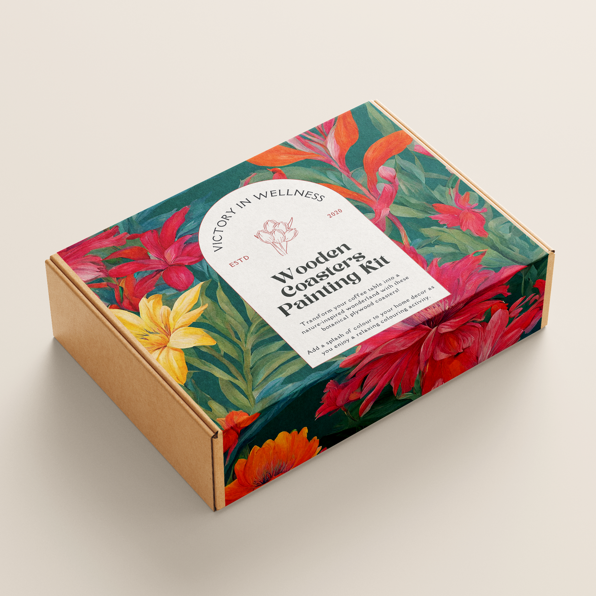 Botanical Plywood Colouring Coasters — photo 2