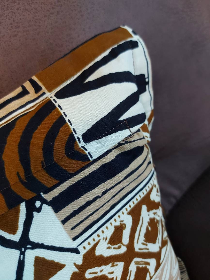 Set of 2 | 4 Cushion Covers | 40x40cm | 100% Cotton Wax Ankara Fabric-2