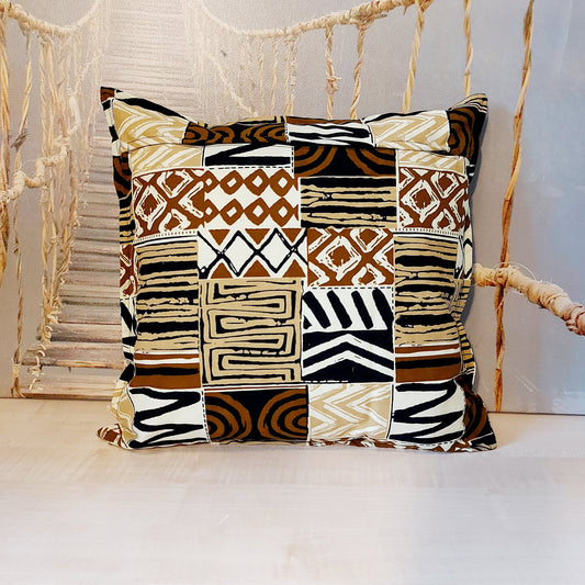 Set of 2 | 4 Cushion Covers | 40x40cm | 100% Cotton Wax Ankara Fabric-0